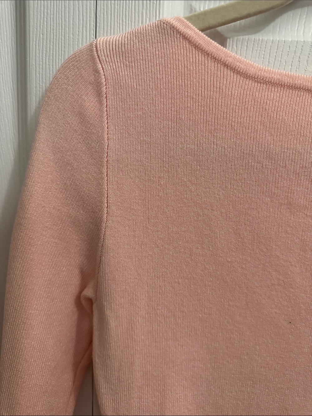 VENUS Light Pink Rhinestone Argyle Knit Boatneck Sweater Women size small - Picture 8 of 11